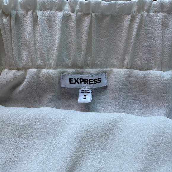 Express White Off-Shoulder Ruffle Blouse - Picture 4 of 9